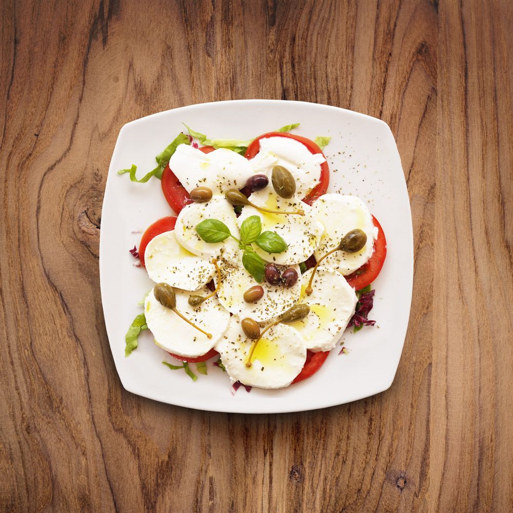 Caprese salad tomatoes and mozzarella at Belforte restaurant