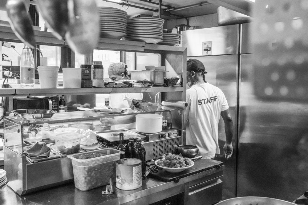 Kitchen at Belforte restaurant