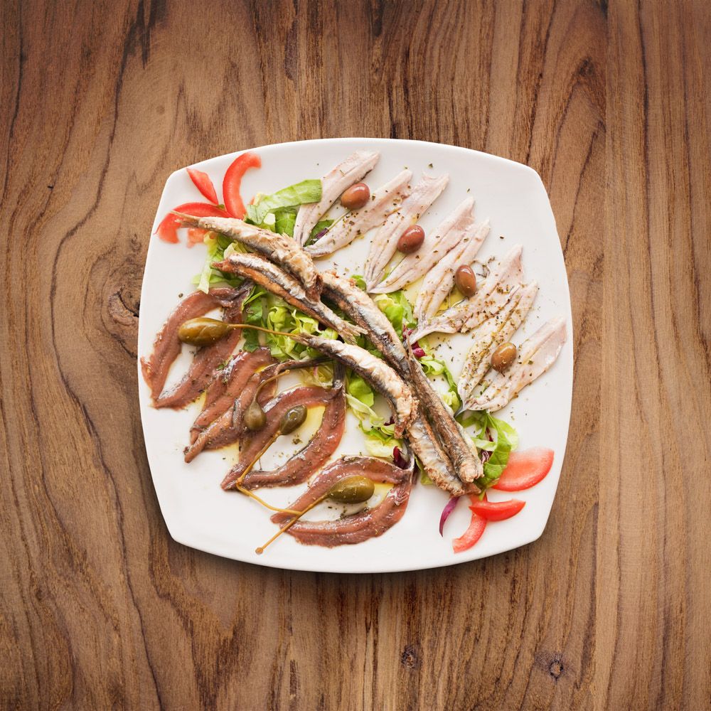 Mix of anchovies at Belforte Restaurant Vernazza Cinque Terre Liguria