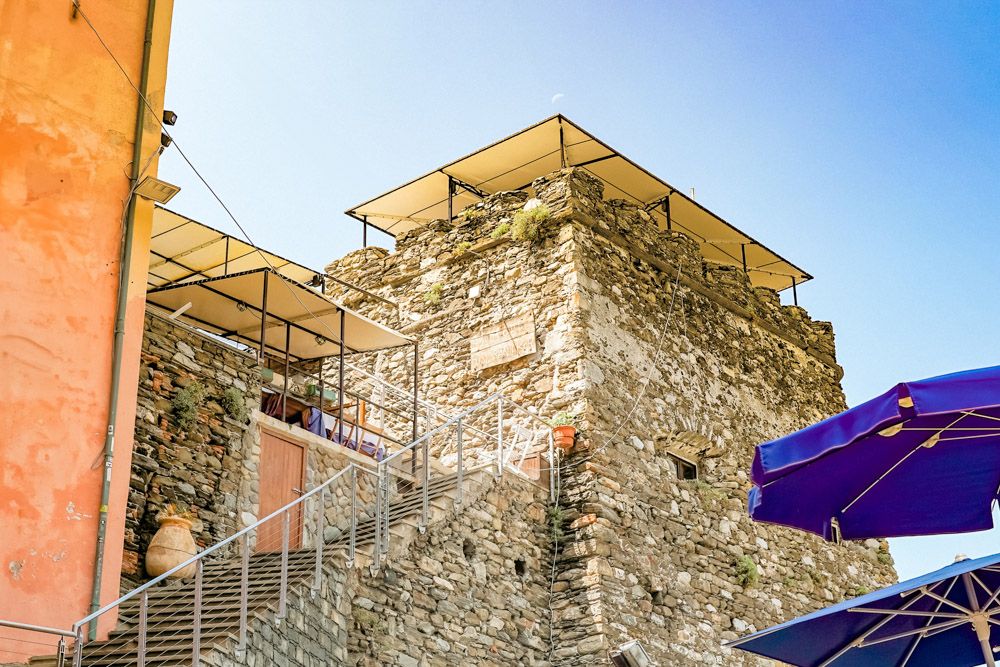 stairs at belforte restaurant