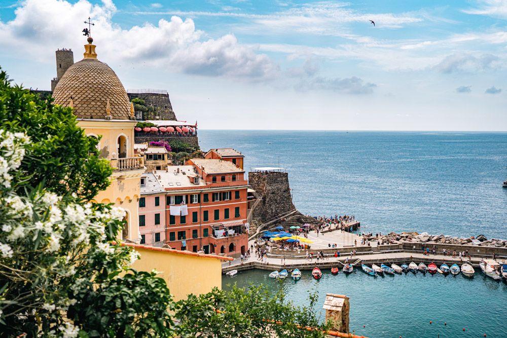 Where we are directly on the sea at Vernazza Cinque Terre Liguria